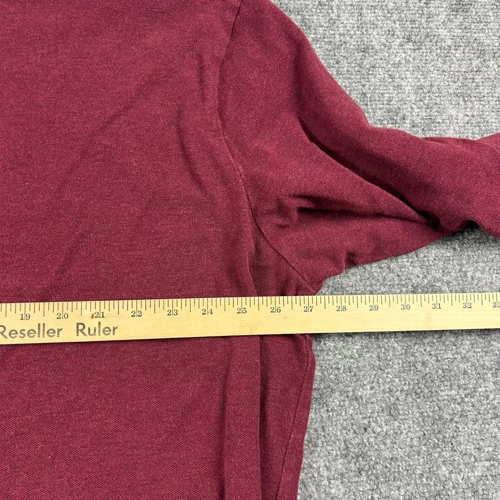 Polo Ralph Lauren Polo Shirt Mens 3XB Burgundy‎ Long Sleeve Pique Pony Logo Big